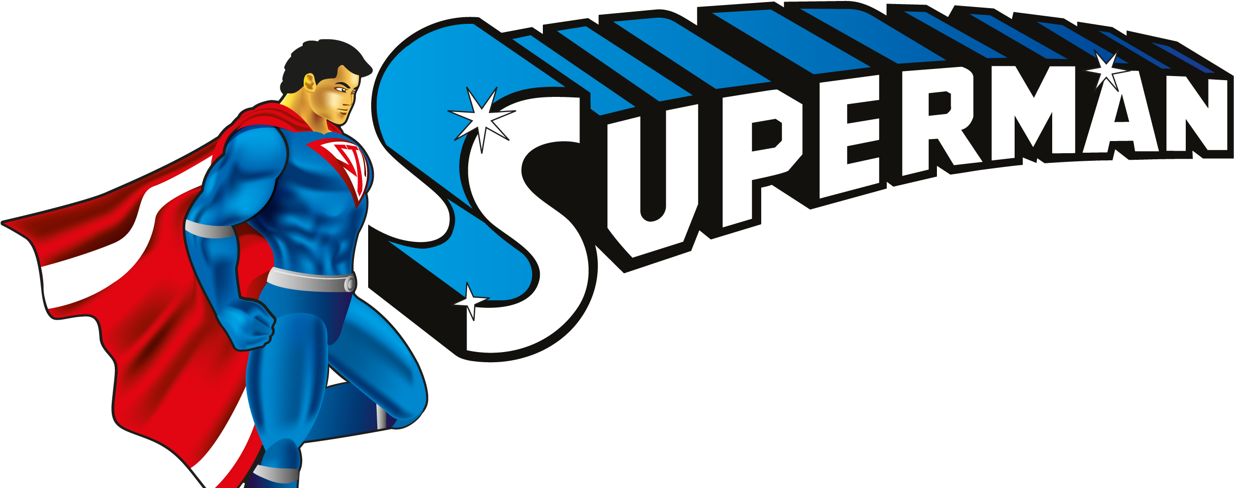 Superman - Superman Logo Words (2500x2000), Png Download