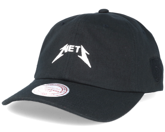 Brooklyn Nets Rock Font Dad Cap Adjustable - Obey The City Snapback Hat Black (555x555), Png Download