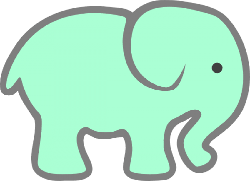 Free Png Download How To Set Use Green Baby Elephant - Baby Elephant Clipart (850x618), Png Download