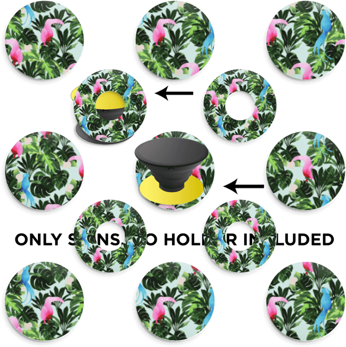 Bird Jungle Skin Phone Holder - Circle (800x800), Png Download