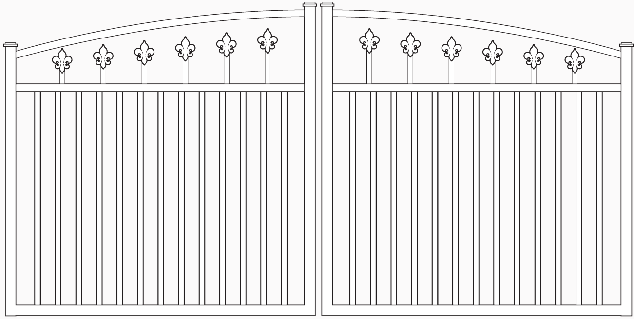 Style 4c - Picket Fence (1301x655), Png Download