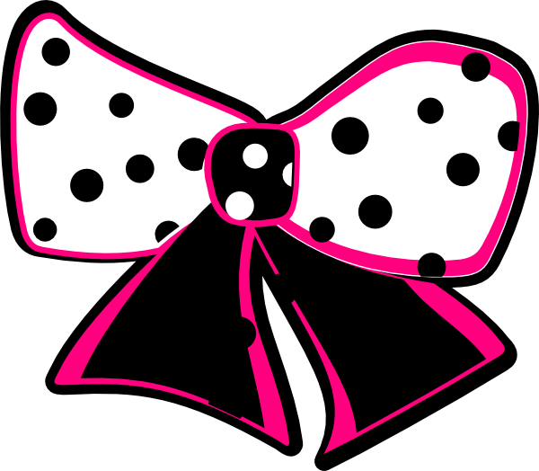 Leah S Bow Clip Art At Clker - Clipart Blue Polka Dotted Bow (600x524), Png Download