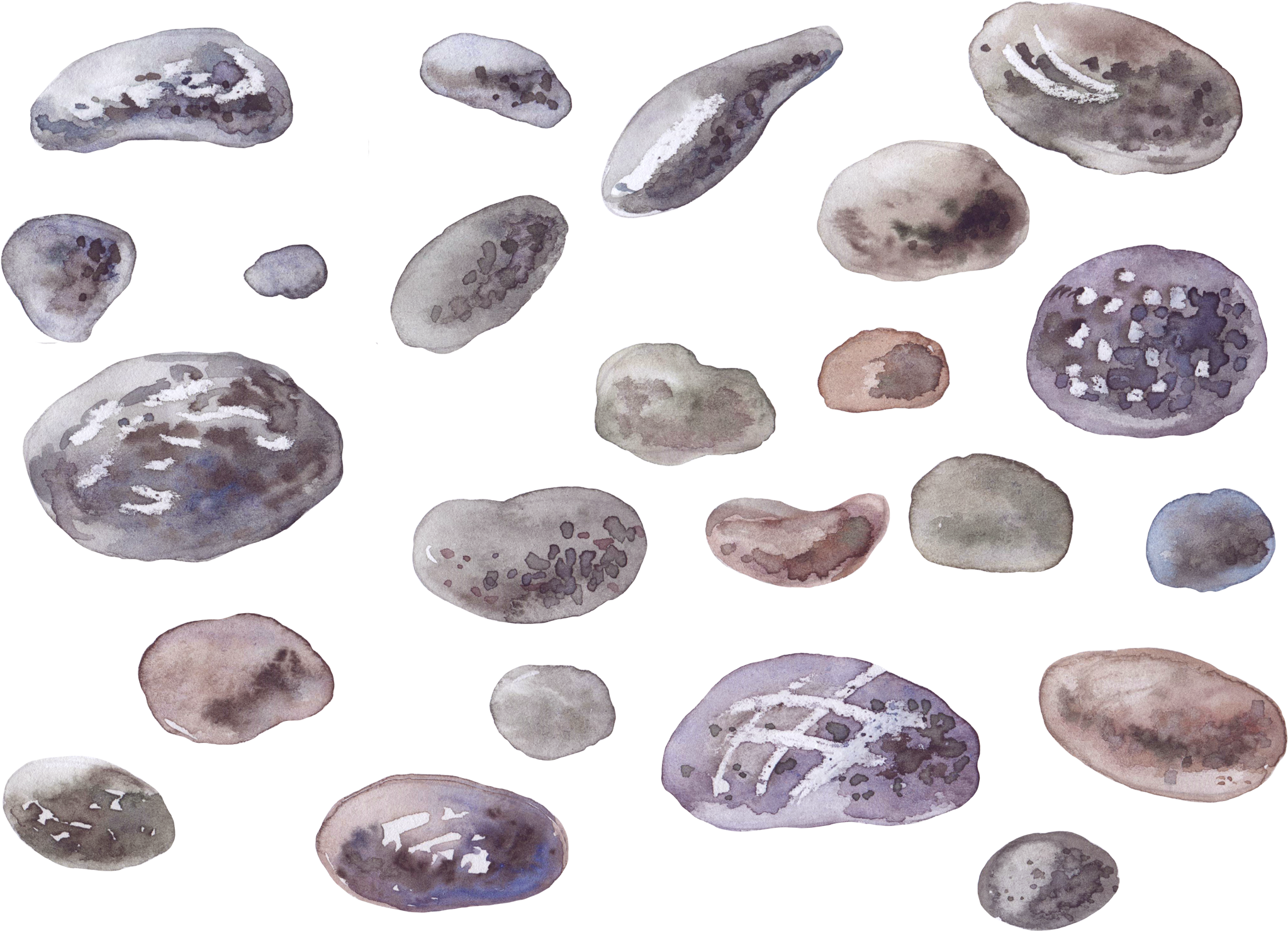 Watercolor Painting Drawing - Stone Watercolor (2362x2362), Png Download