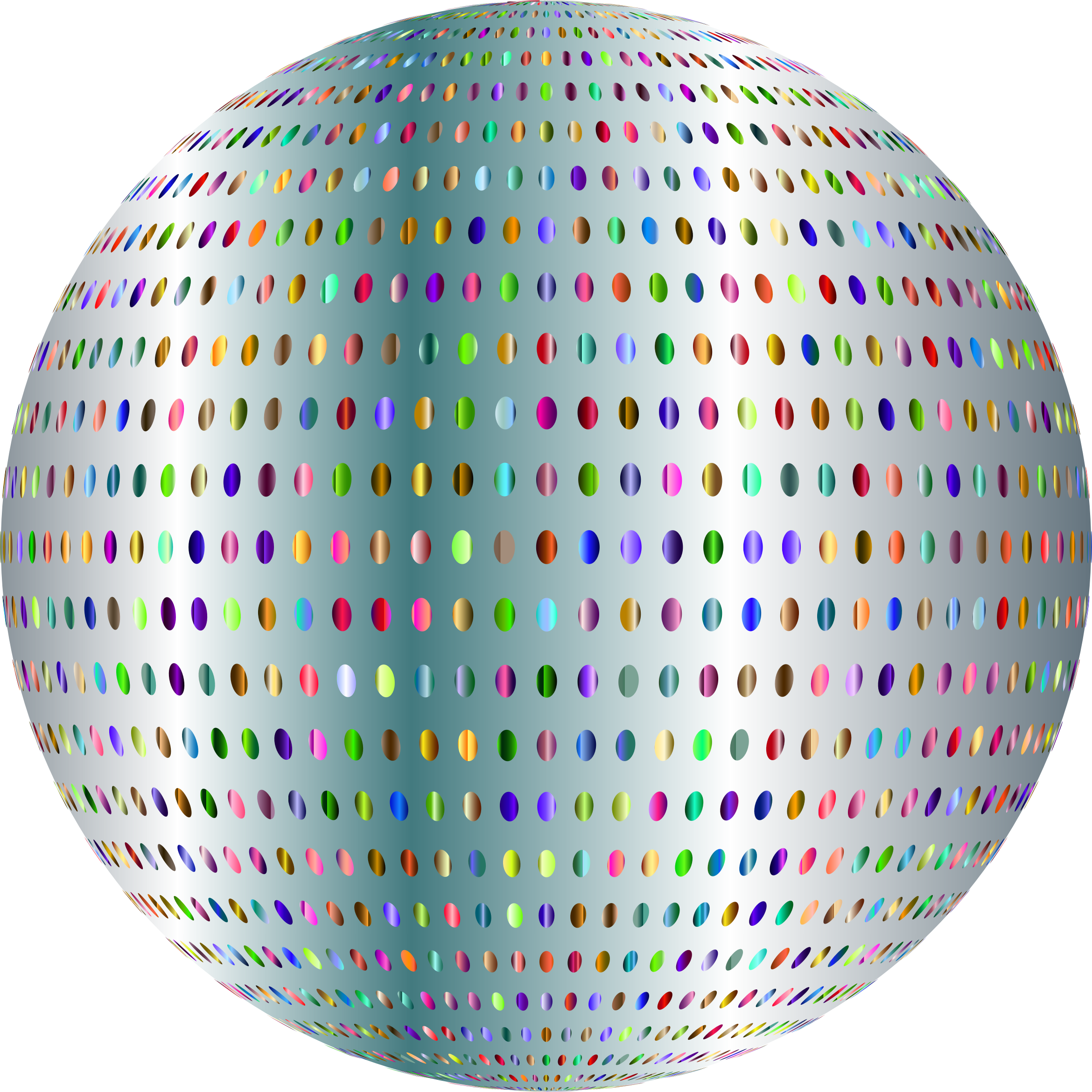 This Free Icons Png Design Of Silver Polka Dots Sphere (2340x2340), Png Download
