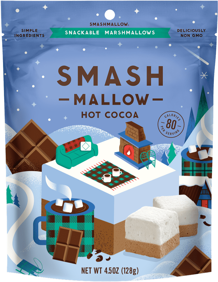 Smashmallow Hot Cocoa Marshmallow - Smash Mallow Hot Cocoa (1129x1125), Png Download