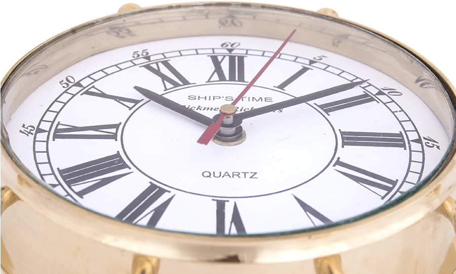 Ship's Wheel Wall Clock, - Quartz Clock (900x600), Png Download