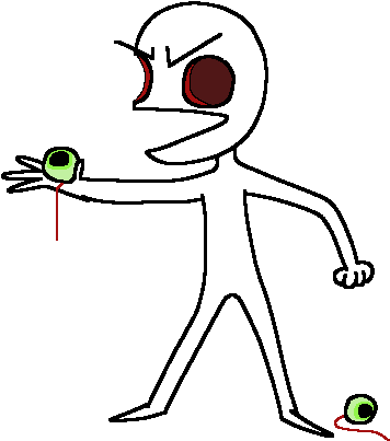 Creeptober 5 - Eyes - Cartoon (1100x1100), Png Download