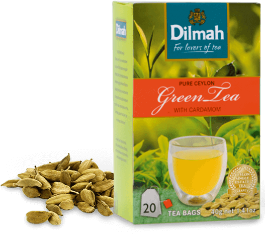 Pure Ceylon Green Tea With Cardamom - Dilmah Green Tea Jasmine (811x524), Png Download