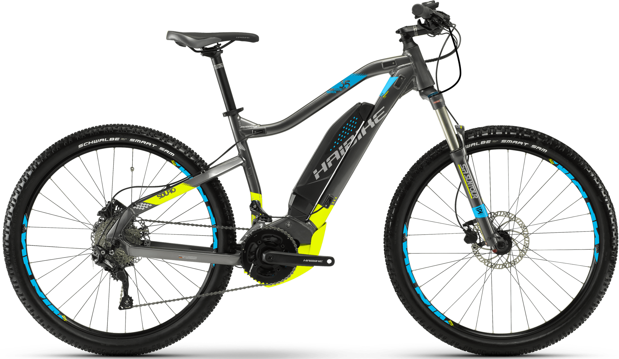 E Mountain Bike / Mtb Used - Haibike Sduro Hardseven 1.0 (2000x1160), Png Download