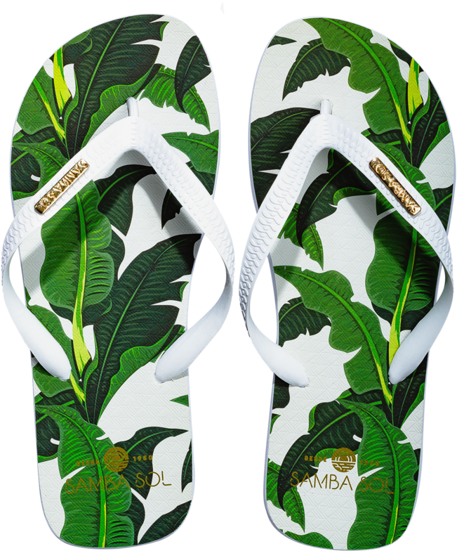 Mens Fashion Collection Banana Leaf Flip Flop Samba - Flip-flops (1000x1000), Png Download