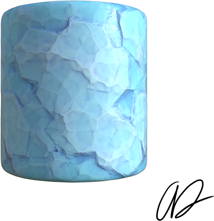 Styalized Ice Texture V5 02 - Ceramic (1000x1000), Png Download