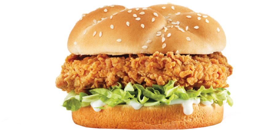 Zinger Original Burger - Fast Food (1024x837), Png Download