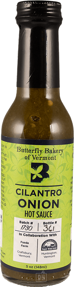 Butterfly Bakery Of Vermont Cilantro Onion Hot Sauce - Beer Bottle (1080x1080), Png Download
