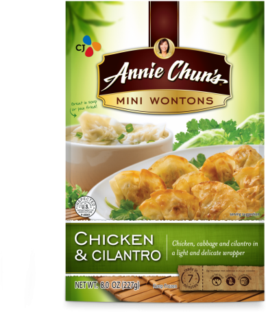 Annie Chun's Chicken And Vegetable Mini Wontons (650x499), Png Download