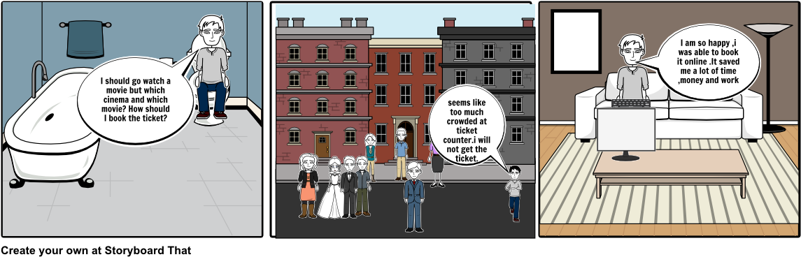 Online Ticket Booking - Cartoon (1164x385), Png Download