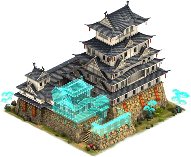 X Ss Virtualfuture Landmark2 - Himeji Castle Forge Of Empires (634x521), Png Download
