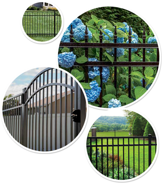 Ornamental Aluminum Landscape Fences - Gate (552x666), Png Download