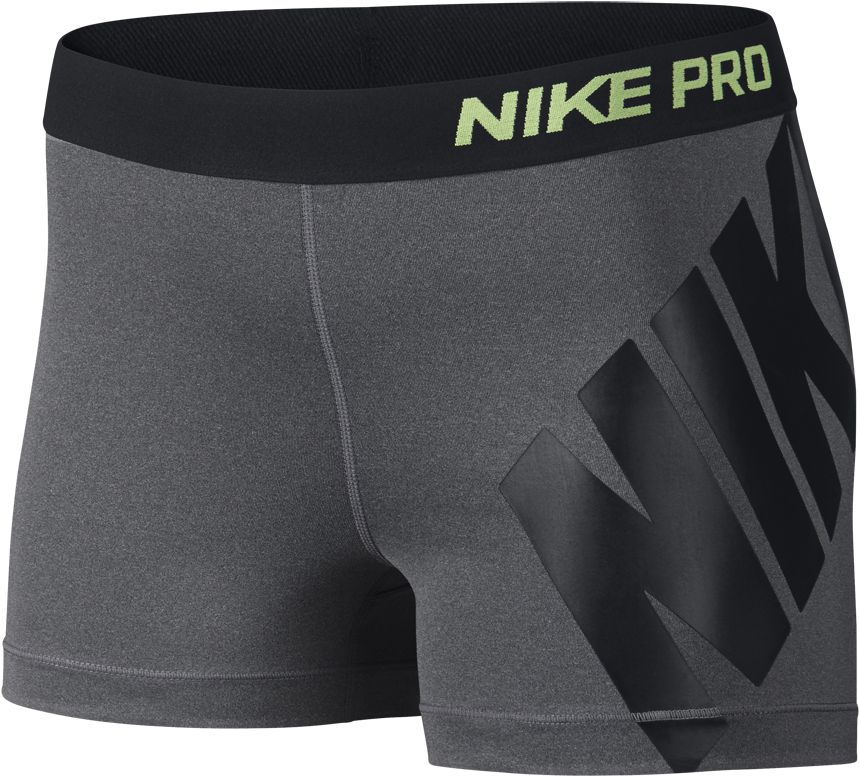 Download Nike Women& Nike Women Grey Compression Shorts PNG Image