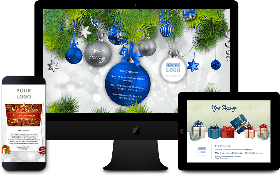 Company Holiday Ecards Compatible With All Devices - Online Advertising (920x587), Png Download