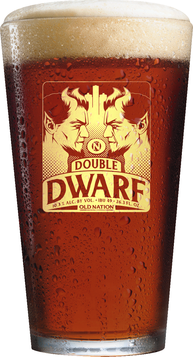 Double Dwarf - Pint Glass Of Beer (677x1249), Png Download