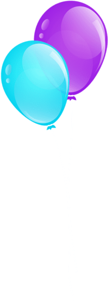Free Png Download Blue And Purple Balloons Png Images - Purple And Teal Balloons (480x1253), Png Download