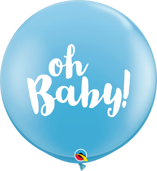 Pale Blue Latex Balloons - Circle (551x600), Png Download
