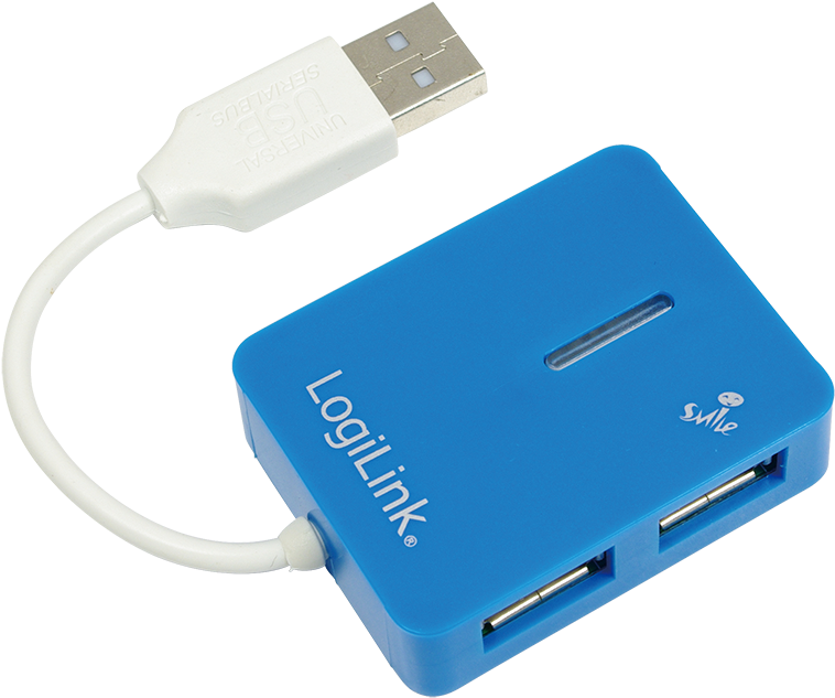 Product Image (png) - Logilink Smile 4 Port Usb 2.0 Hub (800x800), Png Download