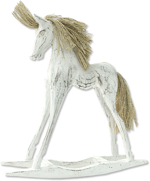 White Horse, Rocking, Small - Stallion (600x600), Png Download