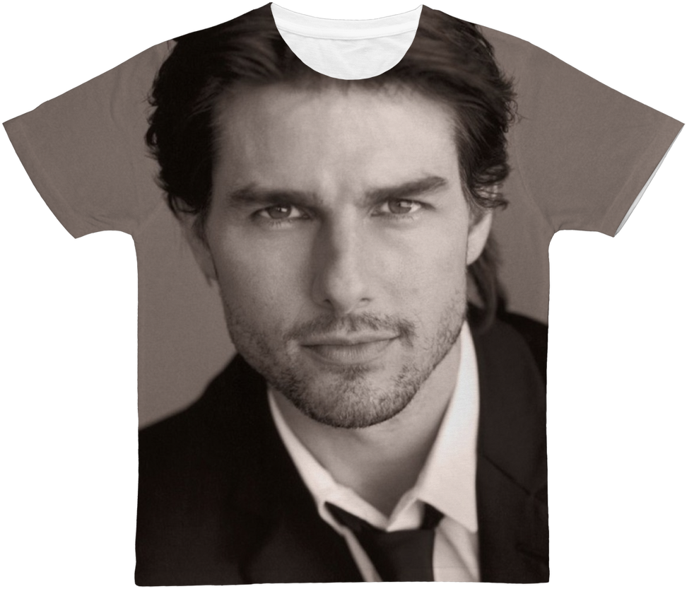 Tom Cruise In Black And White ﻿classic Sublimation - Tom Cruise (1024x1024), Png Download