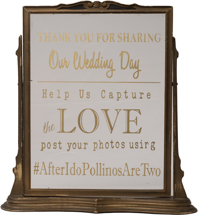 Art Deco Era Tilting Glass Sign - Sign (856x935), Png Download