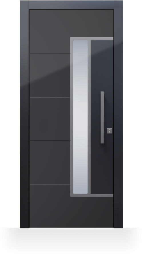 Pianura 2 Shown In Anthracite - Sliding Door (768x975), Png Download