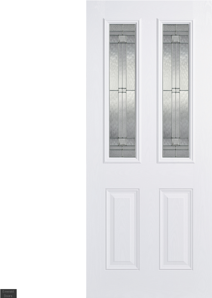 White Malton 2 Light Composite Grand Entrance Doors - Screen Door (1000x1000), Png Download