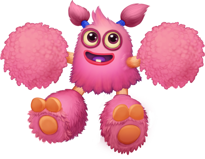 Pompom Dof My Singing - Cartoon (700x543), Png Download