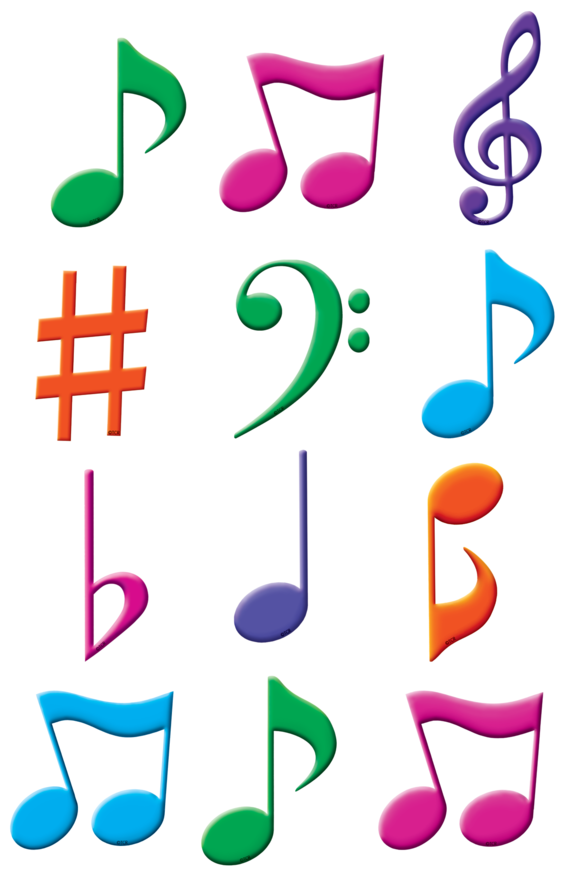 Tcr5482 Musical Notes Mini Accents Image - Notas Musicales De Colores Png (900x900), Png Download