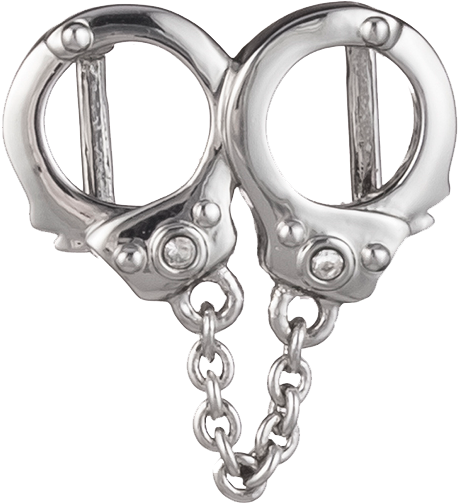 Handcuff Slide - Silver (1200x1199), Png Download