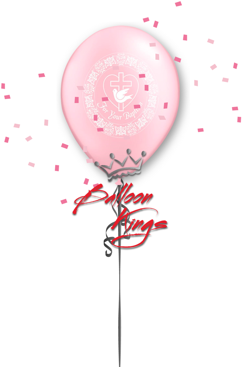 11in Latex Baptism Dove Pink - Christmas Picsart (1080x1280), Png Download