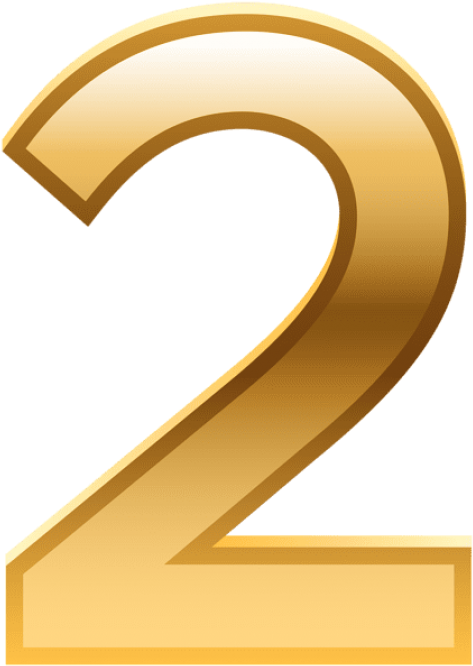 Free Png Number Two Golden Png Images Transparent (480x673), Png Download