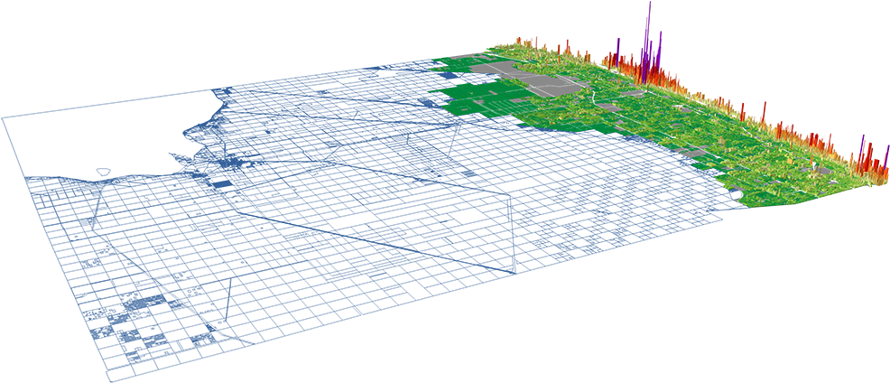 Pbc Value Per Acre Blue Grid - Sketch (1000x494), Png Download