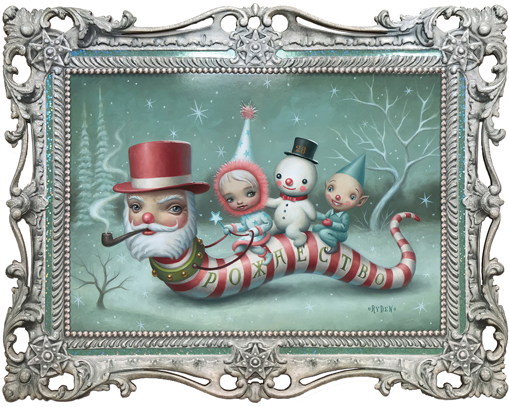 Mark Ryden Snow Worm - Mark Ryden Santa Worm (1000x797), Png Download