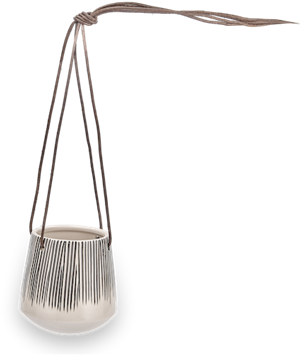 Nkuku Matamba Ceramic Hanging Planter - Earrings (844x610), Png Download