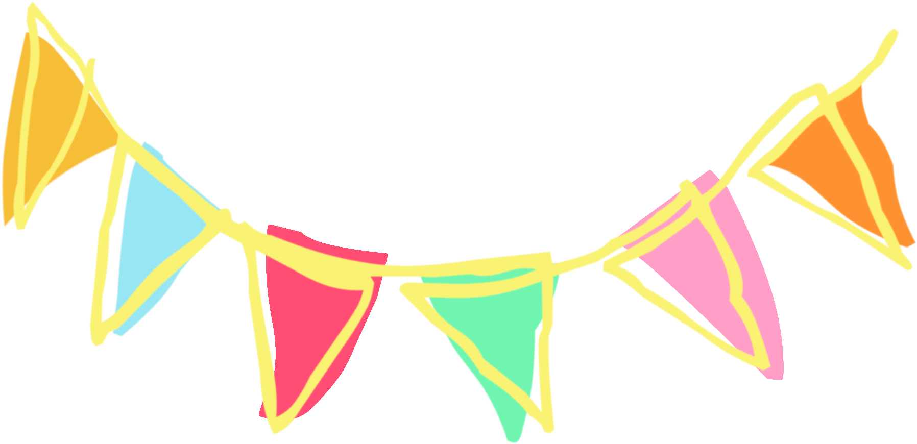 Fiesta Background Vector Png 3 Background Check All - Banderines De Fiesta Png (2023x1062), Png Download