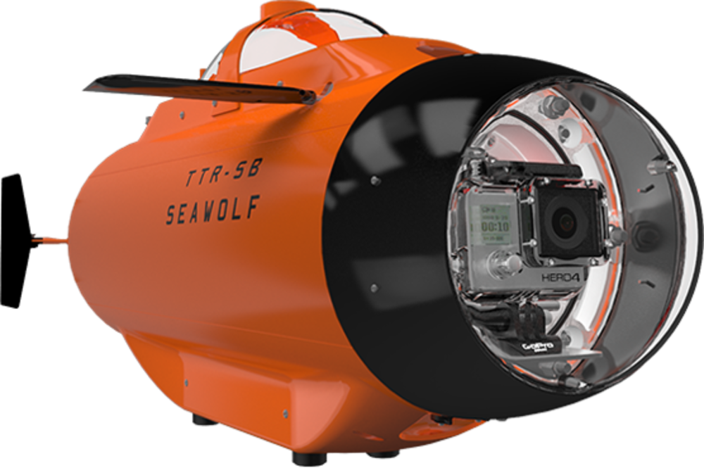 Seawolf Version - Gopro Submarine (1000x665), Png Download