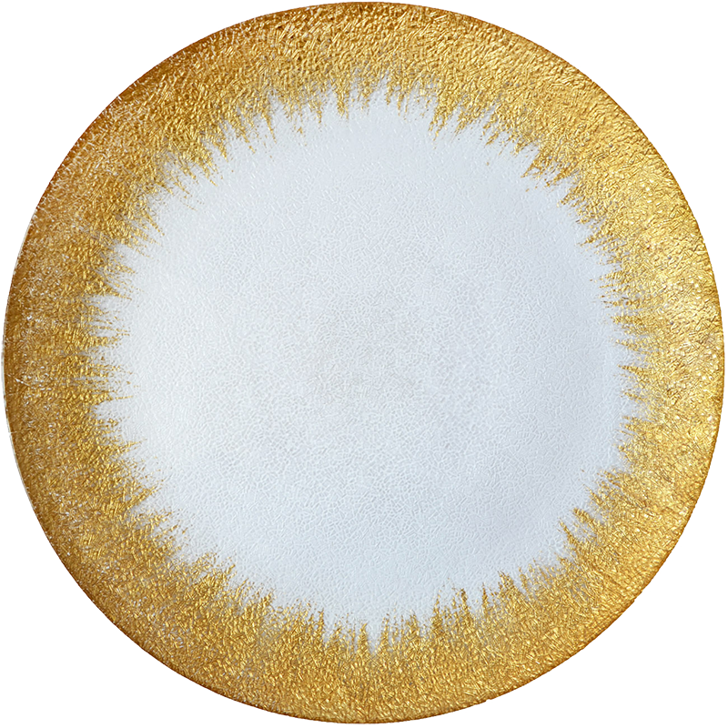 Gold Foil Glass Charger - Circle (800x800), Png Download