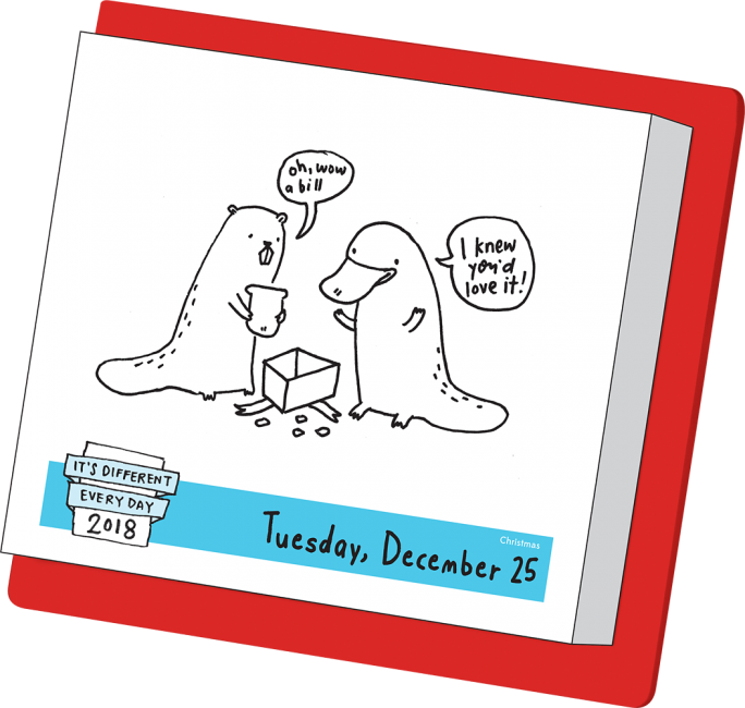 Page A Day Photo Calendar Calendars Page A Day Asafonggecco - It's Different Every Day Page A Day Calendar 2018 (684x650), Png Download