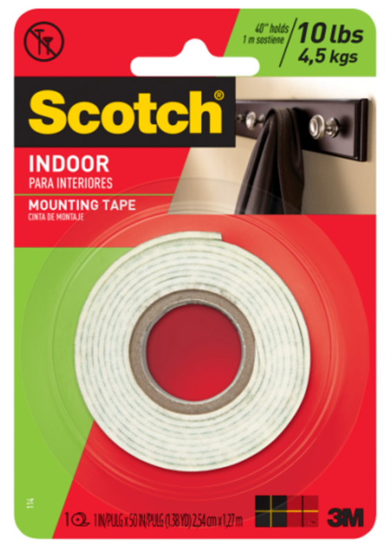 3m™ Scotch™ Mounting Tape 25mmx1 - 3m Scotch Indoor Mounting Tape (800x800), Png Download