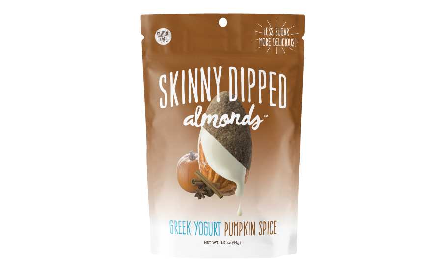 Skinny Dipped Almonds Pumpkin (900x550), Png Download