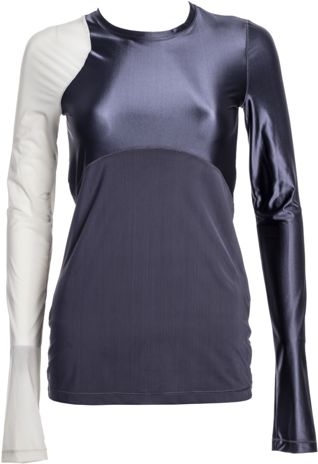 Camisola Com Texturas - Long-sleeved T-shirt (1170x1299), Png Download