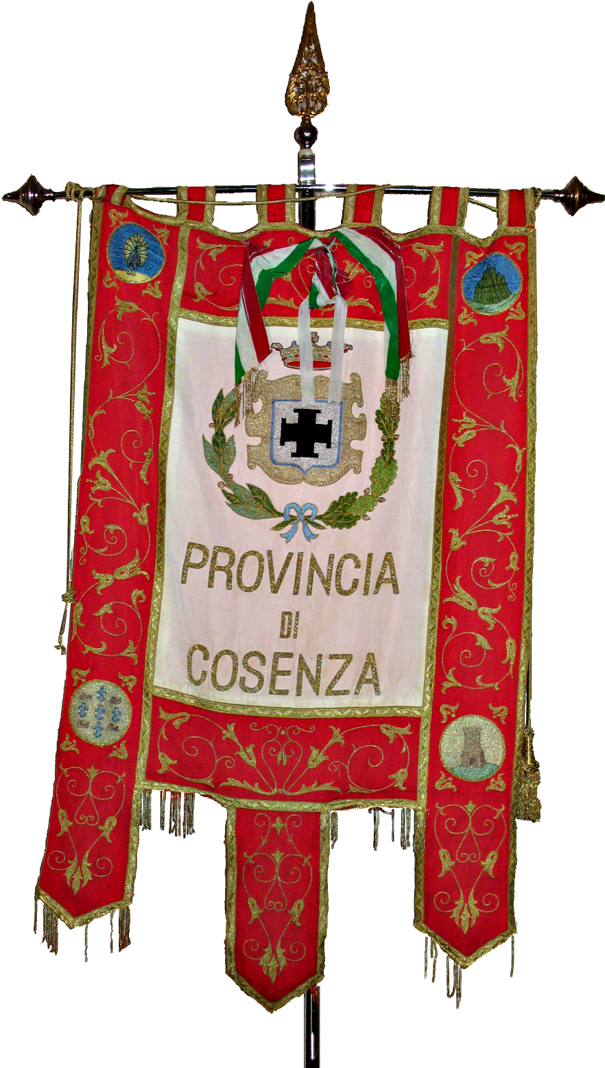 Provincia Di Cosenza-gonfalone - Gonfalone Cosenza (928x1572), Png Download