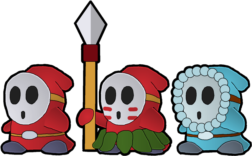 Shy Guy Paper Mario (900x582), Png Download