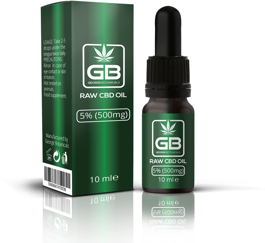 George Botanicals Raw Cbd Oil Drops Uk 5% 10ml Bottle - Cbd Oil Georges Botanicals (1024x1024), Png Download